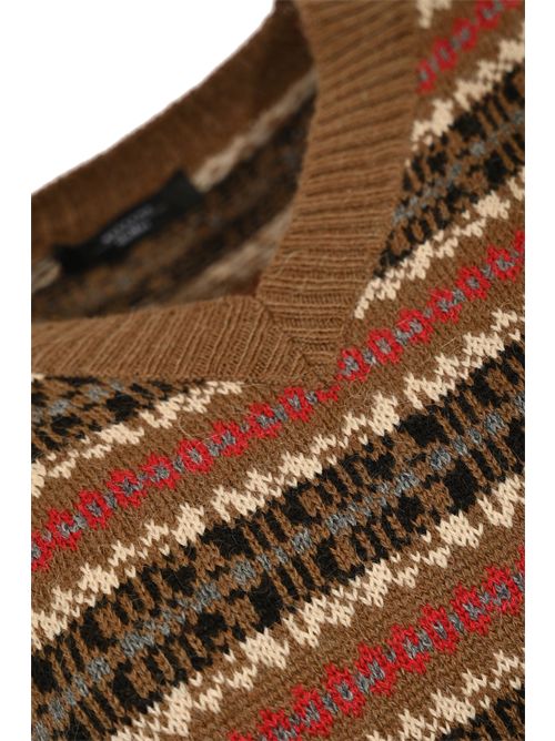 Gilet Fleres in jacquard di alpaca e lana Cammello WEEKEND MAX MARA | 2525356022600027